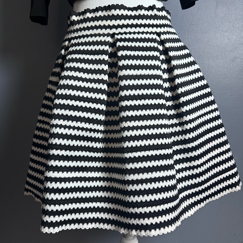 Express Box Pleated Structured Skirt Size Small - image 5